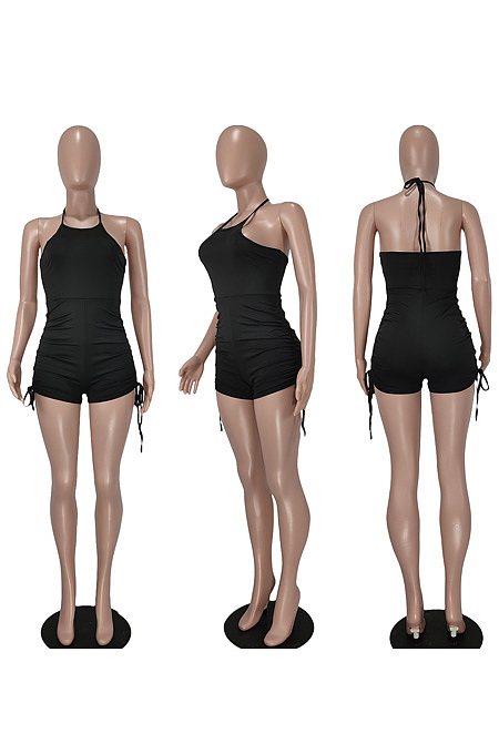 Halter sleeveless drawstring Jumpsuit BYQ3250