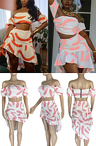 Sleeveless printed Ruffle Skirt YC8069