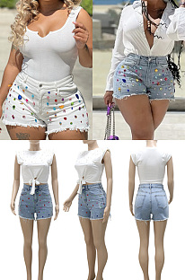 Gem denim shorts XQY200004