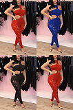 Cutout patchwork solid color BODYSUIT LM88859