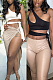 One shoulder open navel lace up vest T-Shirt Top SZMH22TP154