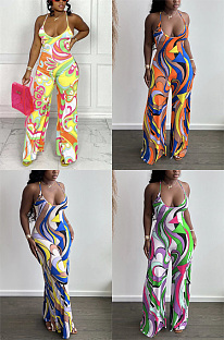 Printed Halter backless Jumpsuit ZNN9141