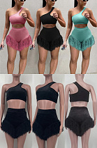 WHOLESALE| Irregular feather two piece set FA7278