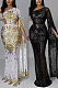 Perspective Beaded one shoulder dress without underwear CCY9571