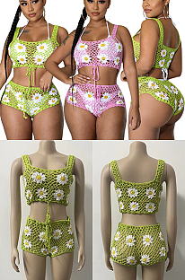 Knitted Tank Shorts Set