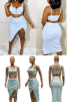 Stripes Tank Shirt Set