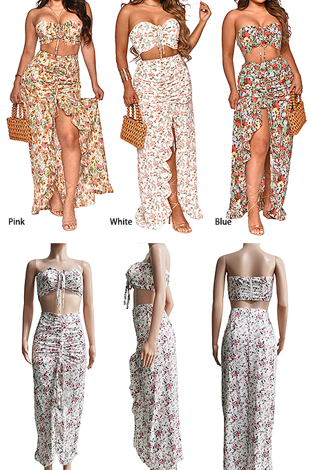 Floral Off Shoulder Long Dress