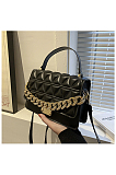  Rhombus Embossing Solid Color PU Crossbody Bag