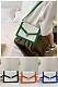Chic Flap Buckle Design Color Blocking PU Crossbody Bag