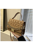  Rhombus Embossing Solid Color PU Crossbody Bag
