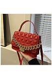  Rhombus Embossing Solid Color PU Crossbody Bag