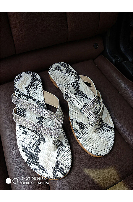 Rhinestones Flip-Flops Flat Slippers