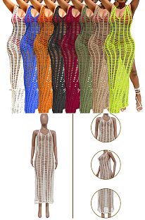 Knitted See-Through Maxi Dress