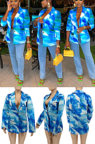 Tied-dye Shirt Collar Jacket