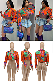 Crop Shirt Collar Jacket