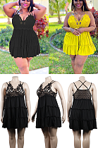 Maxi Hollow-out Flared Dress(Plus size)