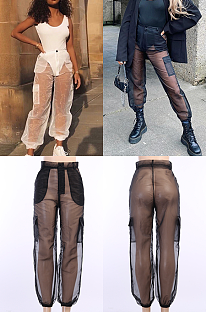 See-through Side Pocket Pants