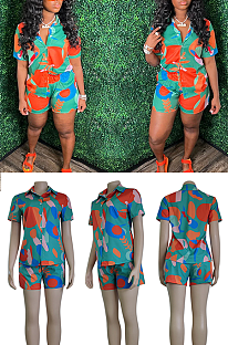 Color Block Shirt Set