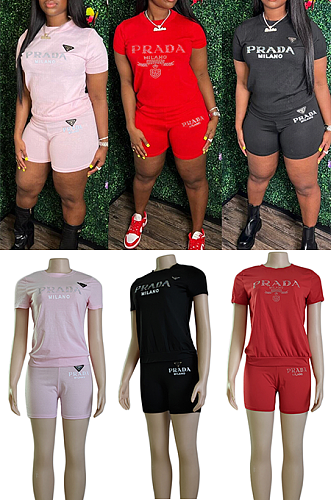Rihnstone Beaded Shorts Set