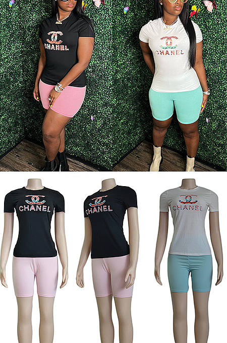 Two Tones Shorts Set
