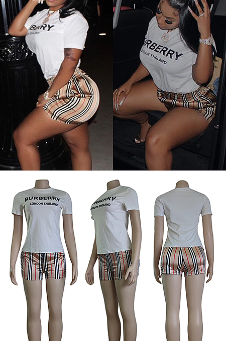 Stripe Shorts Set