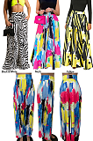 Contrast Printed Long Skirt
