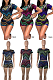 Contrast Printed Shorts Set
