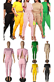 Back Zipper Up Pants Set