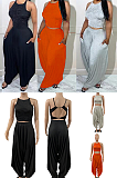 Open Back Loose Pants Set