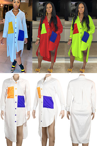 Big Pocket Shirt Dress