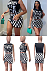 WHOLESALE |Printed White&Black Skirt Set