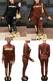 Printed Long Sleeves Pants Sets( Pants with Pockets)