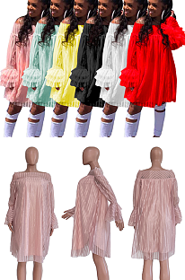 Off-shoulder Puff Dress