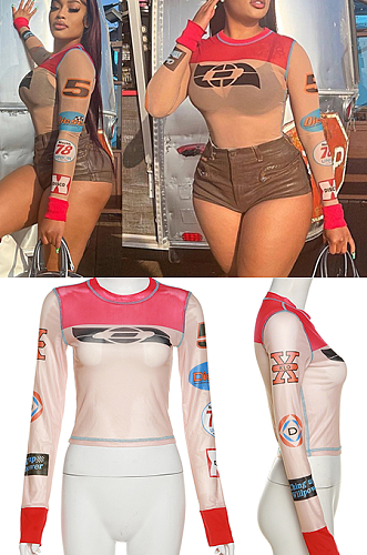 Printed See-through Shirt