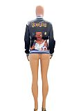Letter & Graphic Printed Jacket