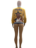Letter & Graphic Printed Jacket