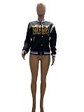 Letter & Graphic Printed Jacket