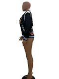Letter & Graphic Printed Jacket