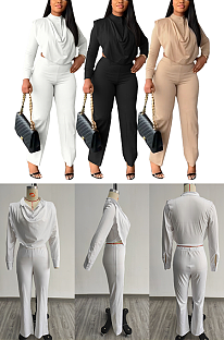 Half Button Up Front Layers Pants Set