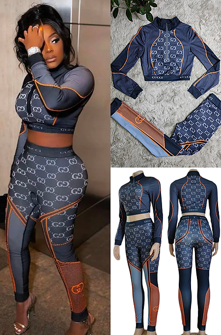 GG Zipper Top & Pants Set