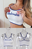 Letter Printed Open Back Tank