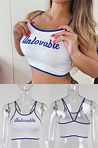 Letter Printed Open Back Tank