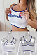 Letter Printed Open Back Tank