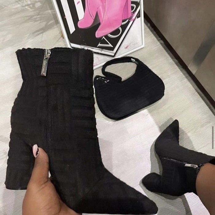 Side Ziper Up Booties Boot