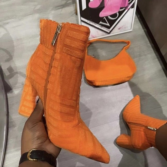 Side Ziper Up Booties Boot