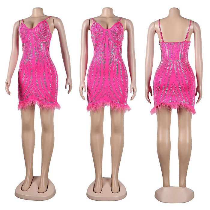 Rhinestone Beaded Tank Dress