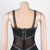Rhinestone Beaded Tank Jumpsuit