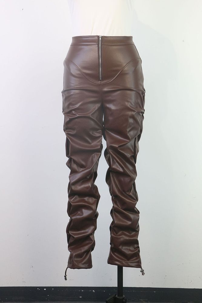 WHOLESALE | PU Material Tassel Pants