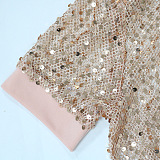 Indoor Button Up Party Sequins Dress