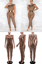 Off Shoulder Bling Bling Jumpsuit